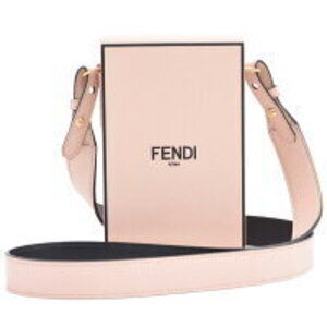 Fendi Vertical Cabas Shoulder Bag Pink Calfskin